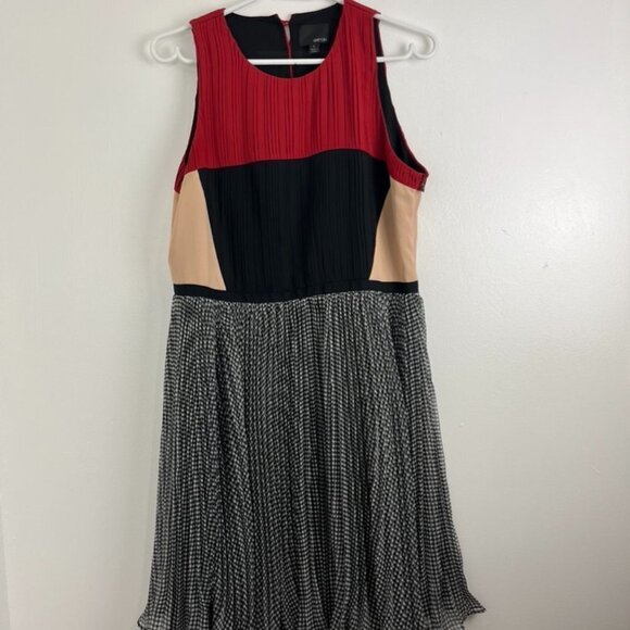 Greylin Anthropologie Margot Colour Block Pleated A-line Dress - Picture 3 of 10